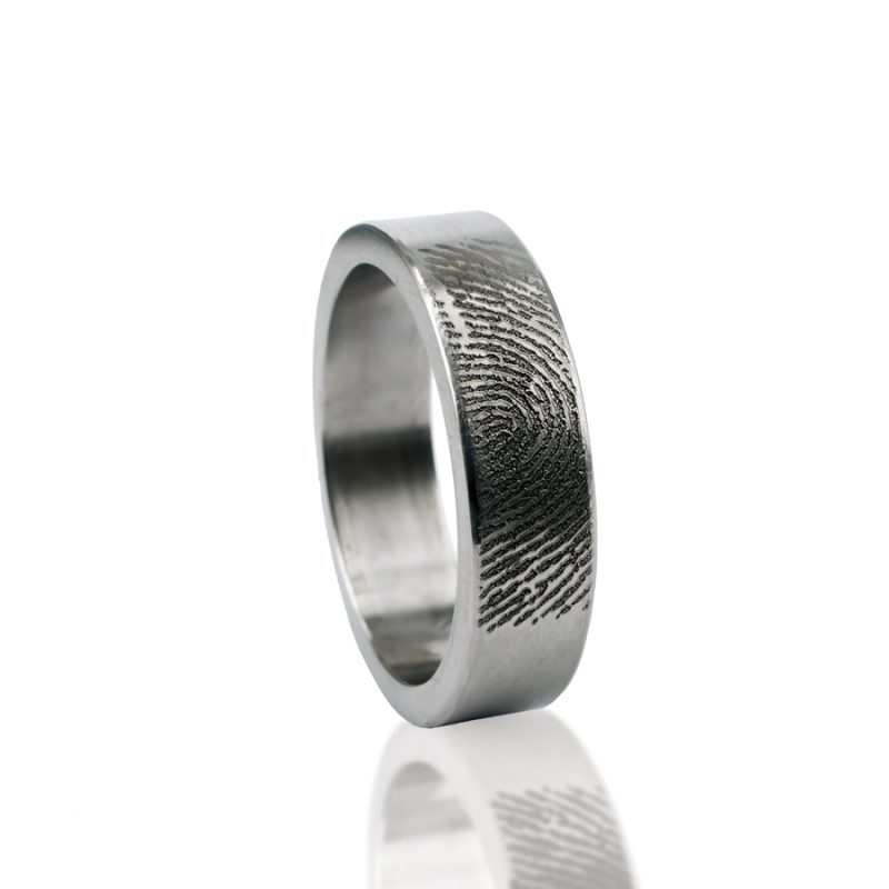 Vingerafdruk Ring van Titanium 0101-00T