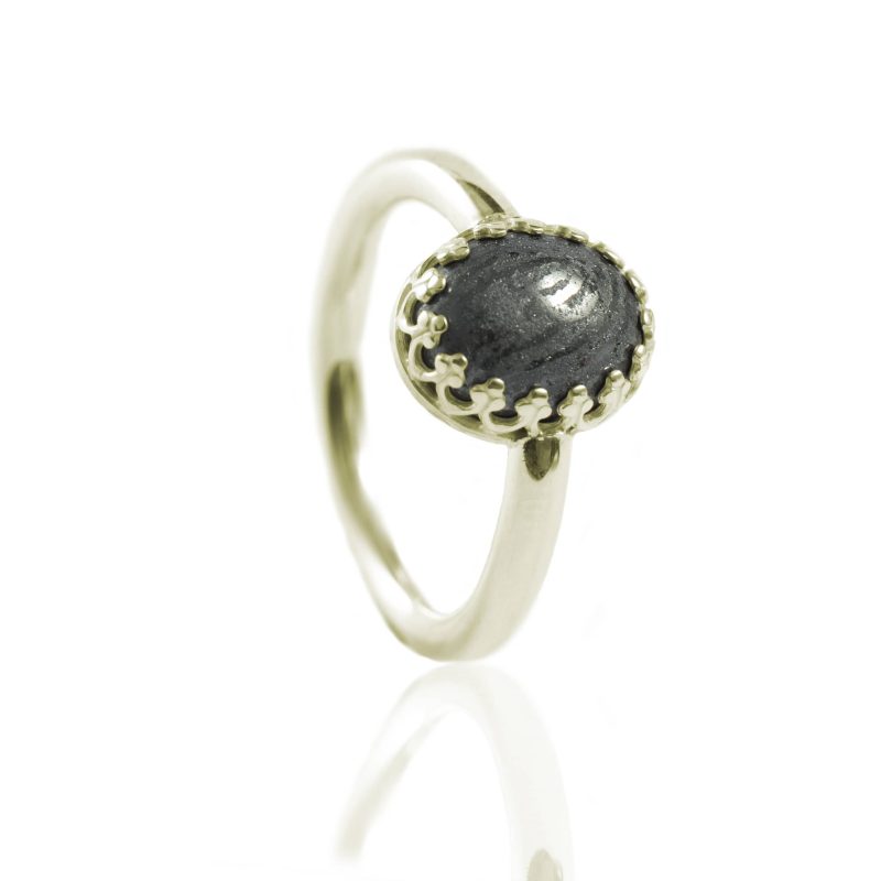 Ring met Afdruk in Ovale Hematiet Goud 0186-00G