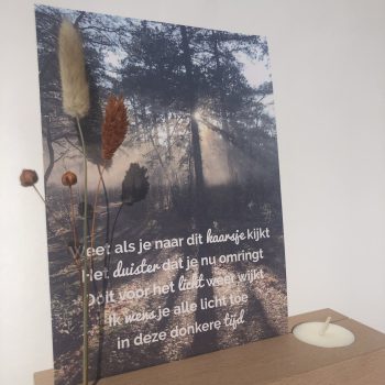 Troostbox - Gedenkaltaar met waxinelicht en droogbloemen