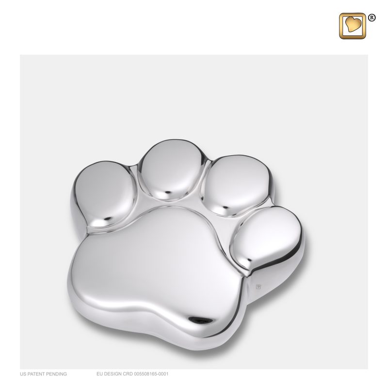 LovePaw Pet Keepsake Urn Polished Silver P670K