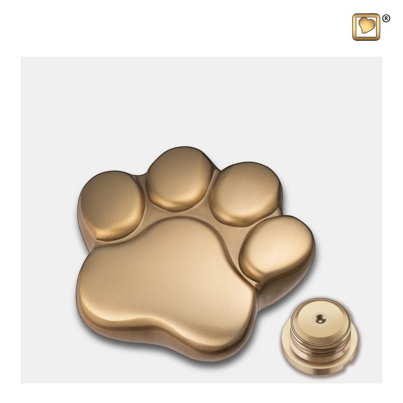 LovePaw Pet Keepsake Urn Brushed Gold P673K_c