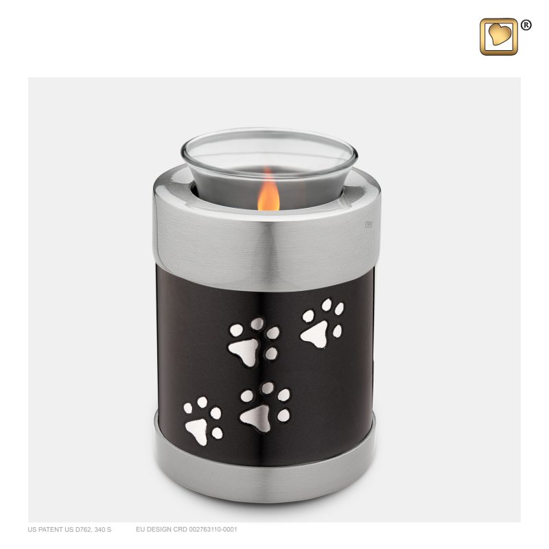 Pet Tealight Urn Midnight & Bru Pewter T655