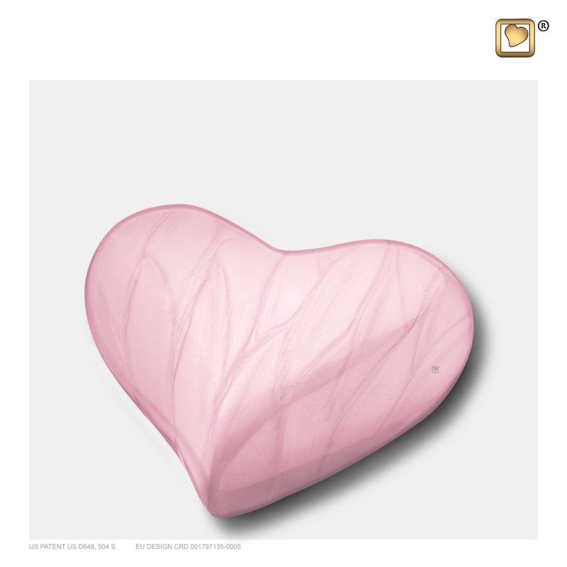 H667 - Mini hart urn - Heart 0,045 liter Pearl pink