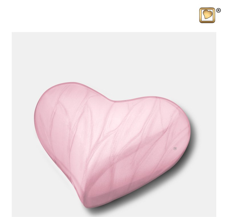 H667 - Mini hart urn - Heart 0,045 liter Pearl pink