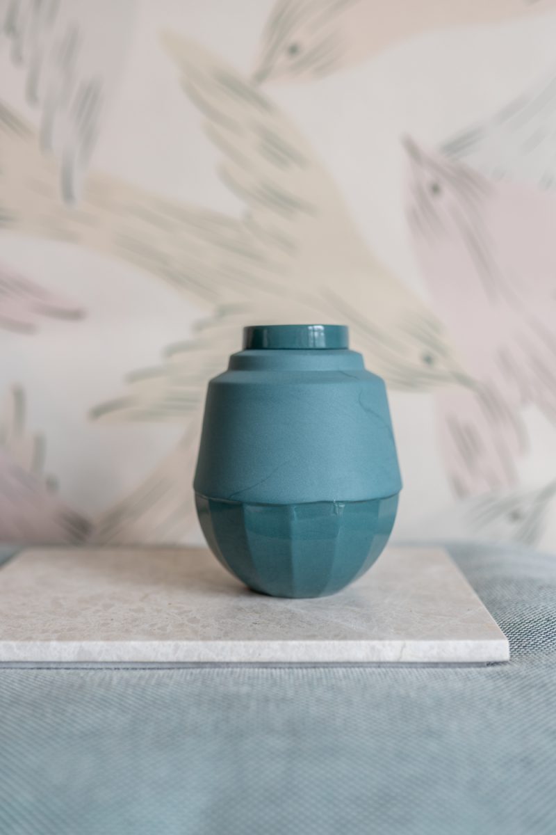 Mini urn – Keramische urn | medium 650 ml | diverse kleuren - Donkergroen