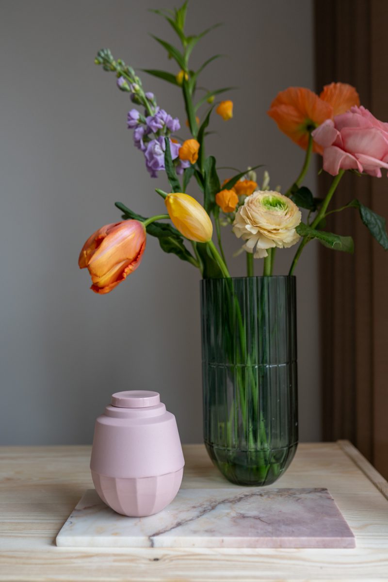 Mini urn – Keramische urn | medium 650 ml | diverse kleuren - Roze