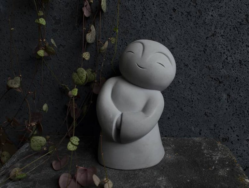 Jizo beeldje grijs - sterrenkind