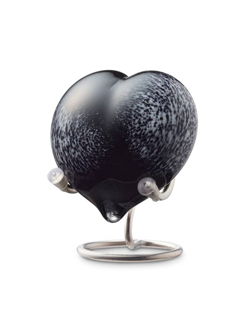 urn hart - memorie line pebble heart - U36PHBLWM