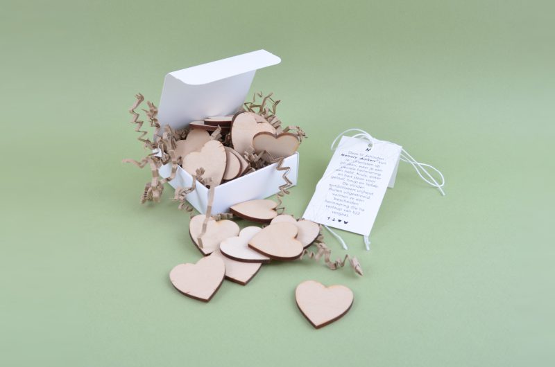 Memory Markers Hartjes – Hout | Mix van 20 stuks